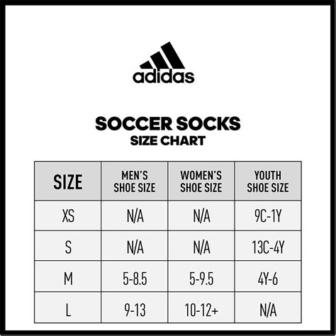 adidas socks size chart